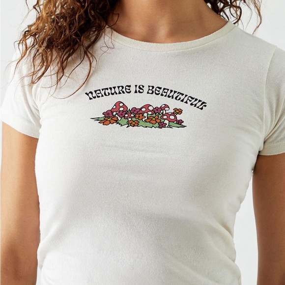 Pacsun “Nature is Beautiful” Baby Tee - Picture 2 of 6